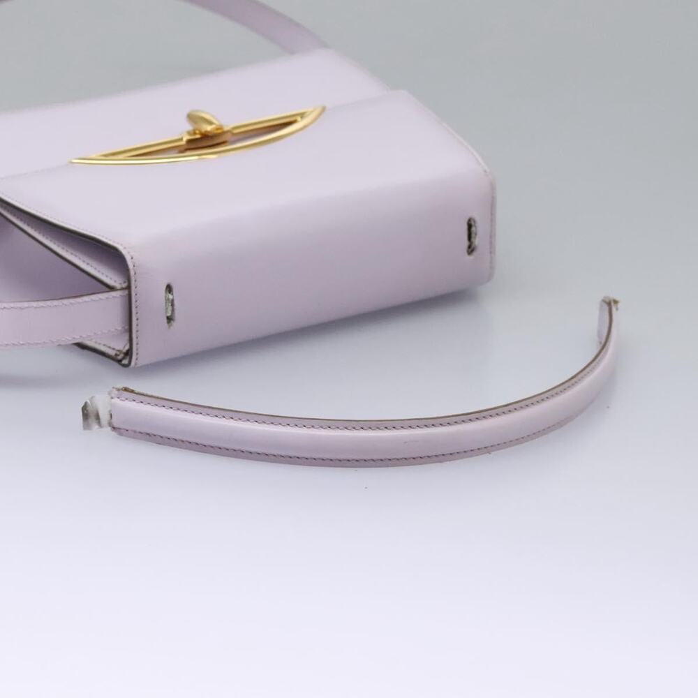CELINE Hand Bag Leather Purple Gold - Picture 7 of 13